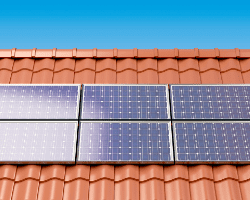 Solar panels installed on a residential roof