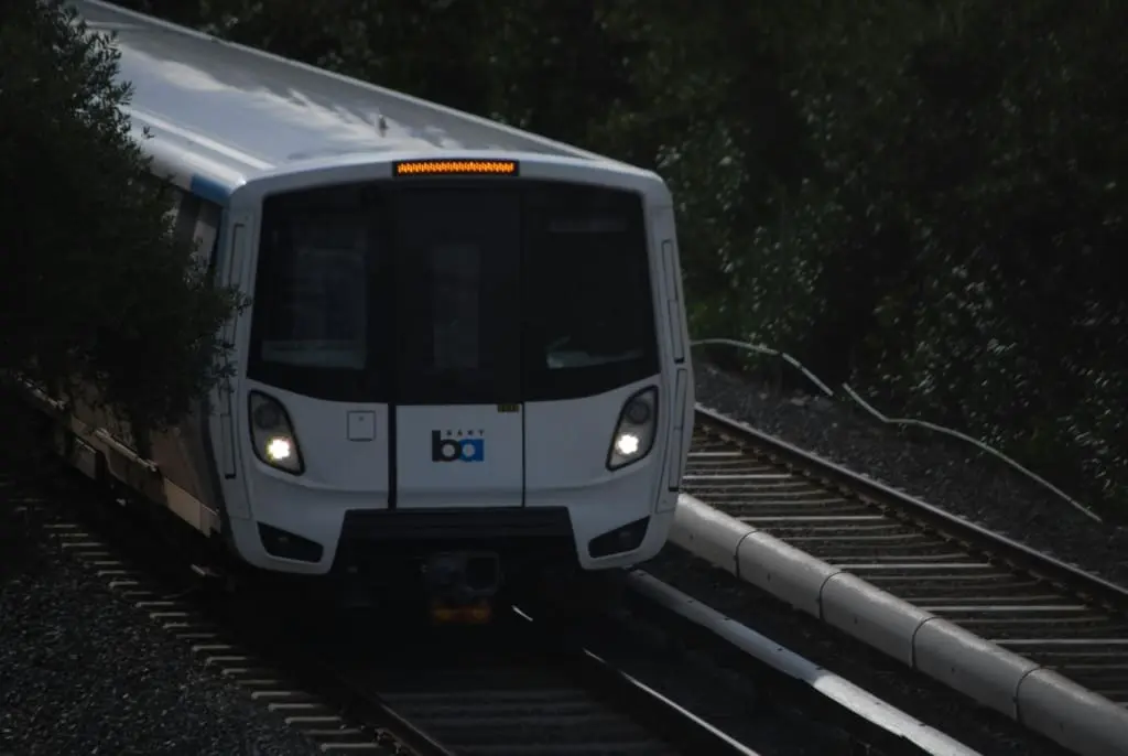 the bay area bart train is electric powered.