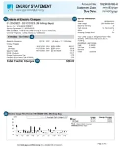 PG&E How to read my bill