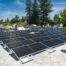 Rows of Jinko rooftop solar panels at Proteus Industries in Mountain View
